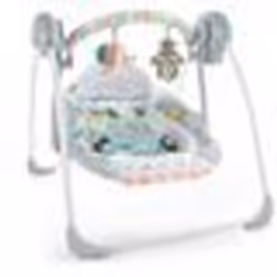 BRIGHT STARTS Balancelle compacte et automatique ultra silencieuse  Whimsical Wild - Multicolore - TU