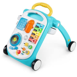 BABY EINSTEIN Pousseur bébé et Table d'Eveil 4 - Mix ‘N Roll Musique et Lumières Jouets interactifs Cadeau Noel bébé