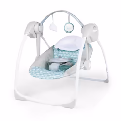 Ity by IngenuityTM Balancelle Compacte Swingity Swing, pliante, arche de jeu avec 2 jouets, 6 vitesses de balancement - Goji