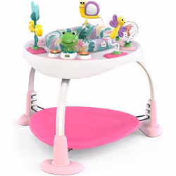 BRIGHT STARTS Trotteur/Table dActivités 2-en-1 - Modèle Rose