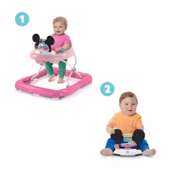 Bright Starts - Trotteur bébé bright stars Disney baby Minnie - Pliable - 61 x 68.58 x 63.5 cm - Multicolore - Des 6 mois