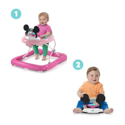 Bright Starts - Trotteur bébé bright stars Disney baby Minnie - Pliable - 61 x 68.58 x 63.5 cm - Multicolore - Des 6 mois