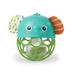 BRIGHT STARTS Hochet musical lumineux -- Giggle & Glow - Jouet éléphant - Oball facile à saisir - 0M+