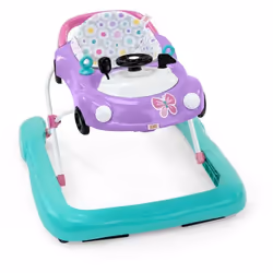 BRIGHT STARTS Trotteur bébé pliable 3 en 1 petite voiture 3 modes de jeux évolutifs violet