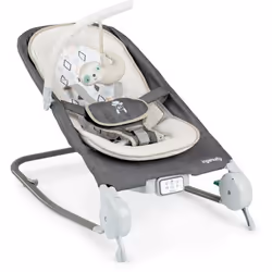 INGENUITY -Parker- Transat bébé pliable massage ventre - Position fixe ou à bascule vibrations mélodies et arches déveil amov ...