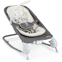 INGENUITY -Parker- Transat bébé pliable massage ventre - Position fixe ou à bascule vibrations mélodies et arches déveil amovible