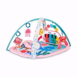 BABY EINSTEIN Tapis de sol éveil bébé fille évolutif 4-en-1 -Kickin' Tunes- jouet piano, arche jouets sensoriels, multilingu