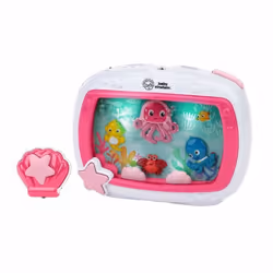 BABY EINSTEIN Veilleuse bébé -Rêves marins rose- Réglage 25 min lumière son musique ou bruit de l’océan apaisantes télécomman ...