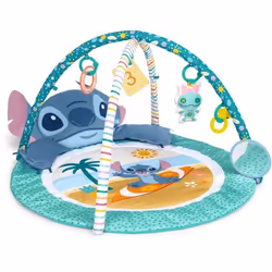 DISNEY BABY - STITCH - Tapis de sol éveil bébé évolutif arche avec jouets sensoriels peluche miroir coussin Stitch hochet