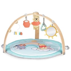DISNEY BABY- WINNIE- Tapis déveil bébé au sol reversible évolutif pliable- arche en bois- jouets sensoriels et musicaux miroir