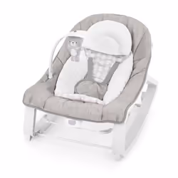 INGENUITY Transat bébé bascule évolutif 3-en-1 Keep Cozy -Linden- 3 Positions: arche avec jouets peluches amovible jusquà 18 ...