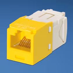 Panduit UTP RJ-45 MiniJack kat6, yellow, Jaune, Femelle, Femelle