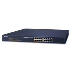 PLANET FNSW-1600P commutateur réseau Non-géré Fast Ethernet (10/100) Connexion Ethernet, supportant l'alimentation via ce port (PoE) 1U Noir