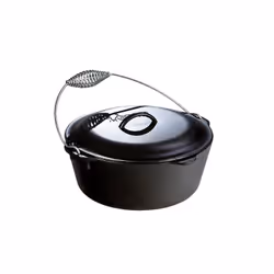 Lodge 7 Quart Cast Iron Dutch Oven, 6,62 L, Noir, Argent, Fonte, Noir, Argent, Fonte, 1 pièce(s)