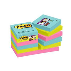 3M 622-12SS-MIA Post-it Carré Bleu, Rose, Jaune Auto-adhésif