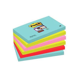 3M 655-6SS-MIA Post-it Rectangle Bleu, Rose, Rouge, Jaune Auto-adhésif
