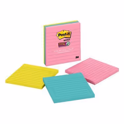 Post-It 675-3SSMIA, Carré, Bleu, Rose, Jaune, Papier, Supernova Neons, États-Unis