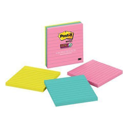 Post-It 675-3SSMIA Carré Bleu, Rose, Jaune Auto-adhésif