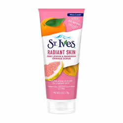 St. Ives Radiant Skin Pink Lemon & Mandarin Orange, Gommage nettoyant, Unisexe, Eclaircissant, Exfoliation, Lissage, Tube, Cr ...