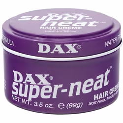 Dax Super Neat, Cire capillaire, Unisexe, Cheveux cassants, Cheveux bouclés, Cheveux secs, Cheveux lisses, Pot, Petrolatum, C ...