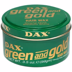 Dax Green & Gold, Cire capillaire, Unisexe, Cheveux bouclés, Cheveux secs, Cheveux lisses, Pot, Petrolatum, Fragrance (Parfum ...