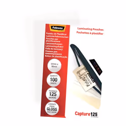 Fellowes Pochettes brillantes pour cartes 125 microns 54x86mm
