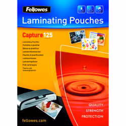 Fellowes Pochettes ImageLast A4 125 microns - Paquet de 100, Transparent, Plastique, A4, 210 mm, 1 mm, 297 mm