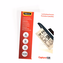 Fellowes Pochettes brillantes A2 125 microns - Paquet de 50