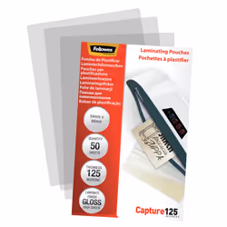 Fellowes Pochettes brillantes pour cartes 125 microns 54x86mm - Vue supplémentaire 5