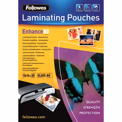 Fellowes Pochettes brillantes pour photo 80 microns 10 x 15 cm, Transparent, Acétal, Plastique, 166 mm, 108 mm, 3 mm, 25 pièc ...