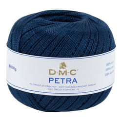 Pelote de laine - 100% coton - Bleu - 5823 - DMC - Petra - Longues fibres