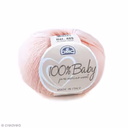Laine - DMC - 100% Baby - 50 g - Couleur Rose - Fil Fin