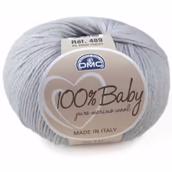 Laine Layette - DMC - 100 % Baby - 50 g - Couleur 121 - Gris