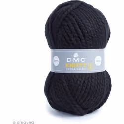 Laine Acrylique - DMC - Knitty 10 - 100 g - Noir - Fil épais pour tricot et crochet