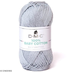 Fil à tricoter - DMC - Baby Cotton - 50 g - 100% coton - Gris Clair