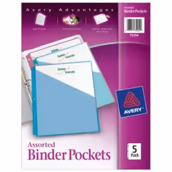 Avery 75254, lettre, Bleu, Vert, Rose, Transparent, Jaune, 5 pièce(s)