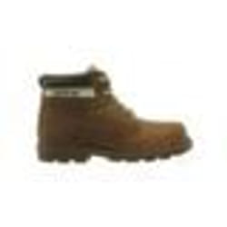 Bottines enfant garçon CATERPILLAR Colorado Plus en cuir marron avec semelle en caoutchouc et fermeture lacets