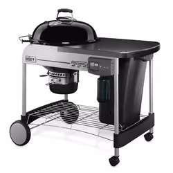 Weber Performer Deluxe, Barbecue, Charbon de bois (combustible), 54,5 cm, Chariot, Grille, Noir