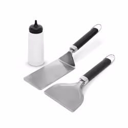 Weber Kit Initial pour plancha, Ensemble d'ustensiles pour barbecue, Noir, Acier inoxydable, Blanc, Polyéthylène, Acier inoxy ...