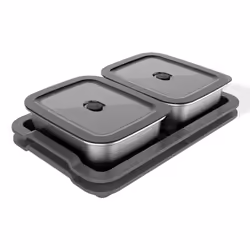Weber 3400220, contenant, Rectangulaire, Noir, Acier inoxydable, Acier inoxydable, 366,7 mm, 240,7 mm