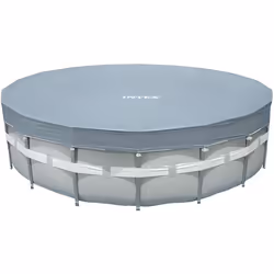 Bâche de protection deluxe pour piscine tubulaire ou gonflable INTEX - 549 x 20 cm - Gris
