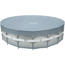 Bâche de protection deluxe pour piscine tubulaire ou gonflable INTEX - 549 x 20 cm - Gris