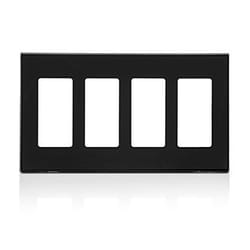 Leviton 80312-SE Plaque de commutation et obturateur Noir