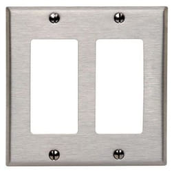 Leviton 84409-40 Plaque de commutation et obturateur Acier inoxydable