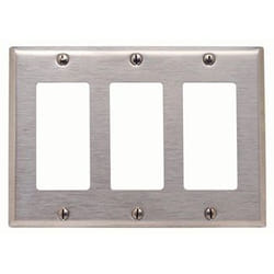 Leviton 84411-40 Plaque de commutation et obturateur Acier inoxydable