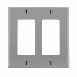 Leviton 80409-NGY, Gris, Thermoplastique, Nylon, conventionnel, Universel, Plaque vierge, UL/CSA