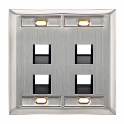 Leviton 43081-2L4, Acier inoxydable, Acier inoxydable, conventionnel, Leviton, 116,6 mm, 114,6 mm