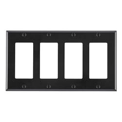Leviton 80412-E Plaque de commutation et obturateur Noir