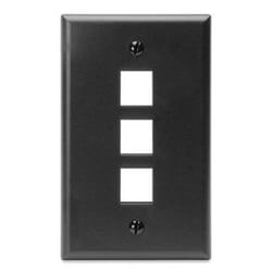 Leviton 41080-3EP Plaque de commutation et obturateur Noir