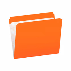 Pendaflex Color File Folders with Interior Grid, Dossier manila, lettre, Orange, Paysage, 1 pochettes, Papier